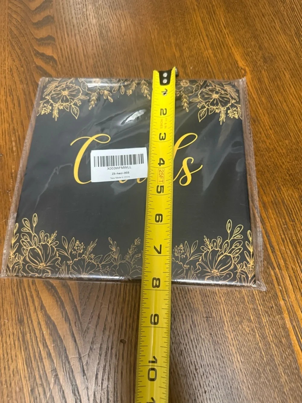 🆕 Black Card Box with Gold Foil Design, Paperboard 8”
